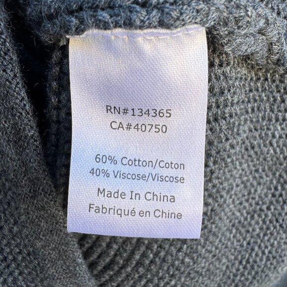 Sigrid Olsen Studio Gray Button-Up Cardigan With Ribbed Details & Pockets - XS - Picture 10 of 10